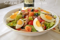 Salata mediteraneana cu ton si porumb