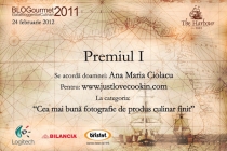 Premiul 1 la Gala BLOGourmet 2011