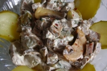 Salata de limba de porc cu ciuperci
