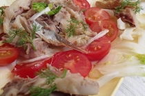 salata de fenicul si macrou afumat (fennel and smocked mackerel salad)