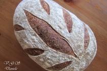 Pâine cu drojdie naturala, secară şi tărâte de grâu / Pan con masa madre, centeno y salvado de trigo