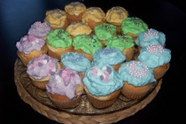 Cup cakes multicolore