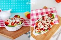 Shrimps club salad/Salata de creveti